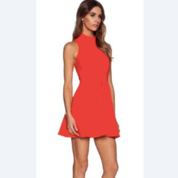 Elizabeth and James Dresses & Skirts - Elizabeth And James Elle Mock Neck Mini Dress Orange 6